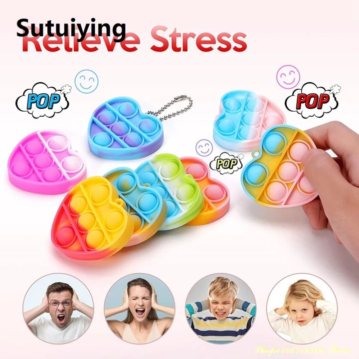 Sutuiying bubble wrap 36PCS Mini Heart Pop Fidget Toys Pack Party ...