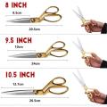 Novix Professional Tailor Scissors Vintage Sewing Scissors Stainless Steel Tailor Shears For Fabric Clothes Needlework Cutter DIY Tool. 