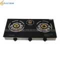Electron 3 Burner Glass Top Automatic Gas Stove. 