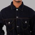 Wraon Dark Blue Solid Premium Baggy Denim Jacket For Men - Fashion | Jackets For Men | Men's Wear | Denim Jackets |. 