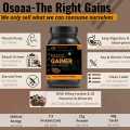 OSOAA 1:3 Lean Mass Gainer 1Kg With Creatine & Whey Protein - 420 Calories & 21g Protein (Triple Chocolate, 1 KG). 
