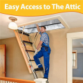 2X Attic Stairs Insulation Cover for Pull Down Stairs, Reflective Radiant Barrier Reflects 95% of Radiant Heat. 