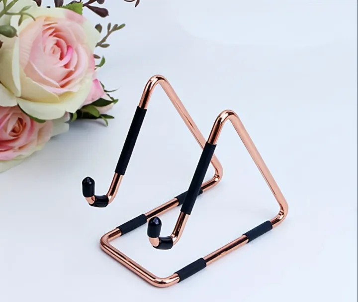 Trangular Phone Stand Mobile Phone Stand Metal Stable Triangular Design | mobile phone holder ...