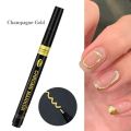 Trendy Metallic Nail Polish Pen Silver Chrome Rose Gold Varnish Pen High-gloss Mirror Brush Pen Manicure Nail Art. 