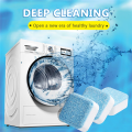 12Pcs Washing Machine Cleaning Effervescent Tablets Solid Deep Cleaning Remover Bathroom Kitchen Decontamination Tablets. 