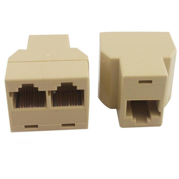 RJ45 CAT 5 CAT 6 LAN Network Ethernet Female to 2 x Female Plug Connector