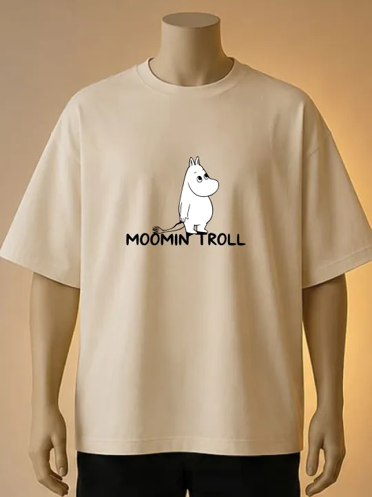 Moomin%20Troll%20Graphic%20Printed%20Oversized%20T-Shirt-Cream,%20Maroon,%20White%20-%20Image%202