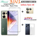 BLKNAIM (3IN1) For infinix Note 40/infinix Note 40Pro 4G Full screen tempered film tempered glass film + carbon fiber back film + lens film. 