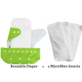 Adjustable Reusable Washable Baby Diapers Nappy 1 Diaper + 5 Microfibre Inserts (Size : 4 To 14 Kg). 