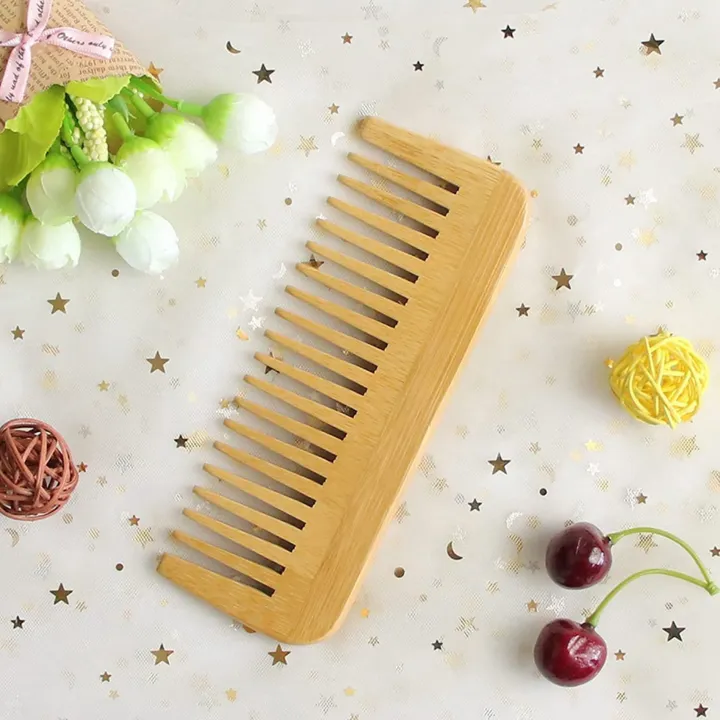 OUMERY%202X%20Thick%20Solid%20Wood%20Comb%20Wide%20Tooth%20Comb%20Portable%20Styling%20Massage%20Anti-Static%20Hair%20Comb%20Handleless%20Hairdressing%20Comb%20-%20Image%204