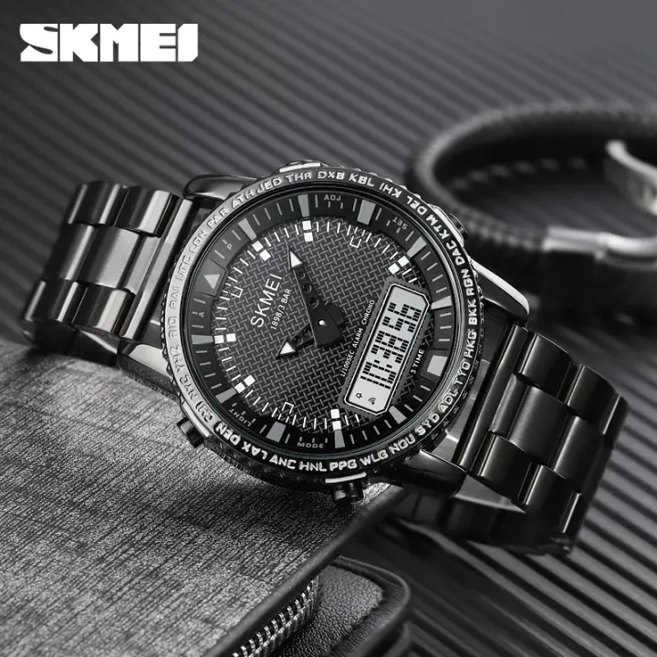 SKMEI%201898%20Men's%20Outdoor%20Watch%20Multifunction%20Stainless%20Steel%20W/%203%20Time%20-%20Image%208