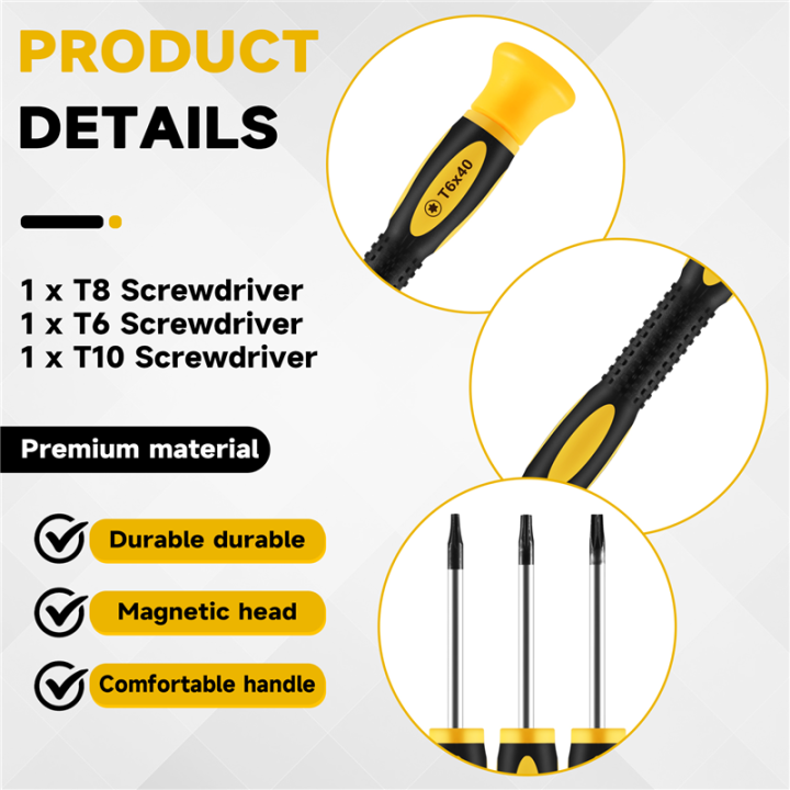8Pcs/Set%20Torx%20T8%20T6%20T10%20H35%20Screwdriver%20Opening%20Tools%20Set%20Repair%20Tool%20Kit%20Screw%20Driver%20Pry%20for%20One%20360%20PS3%20-%20Image%206
