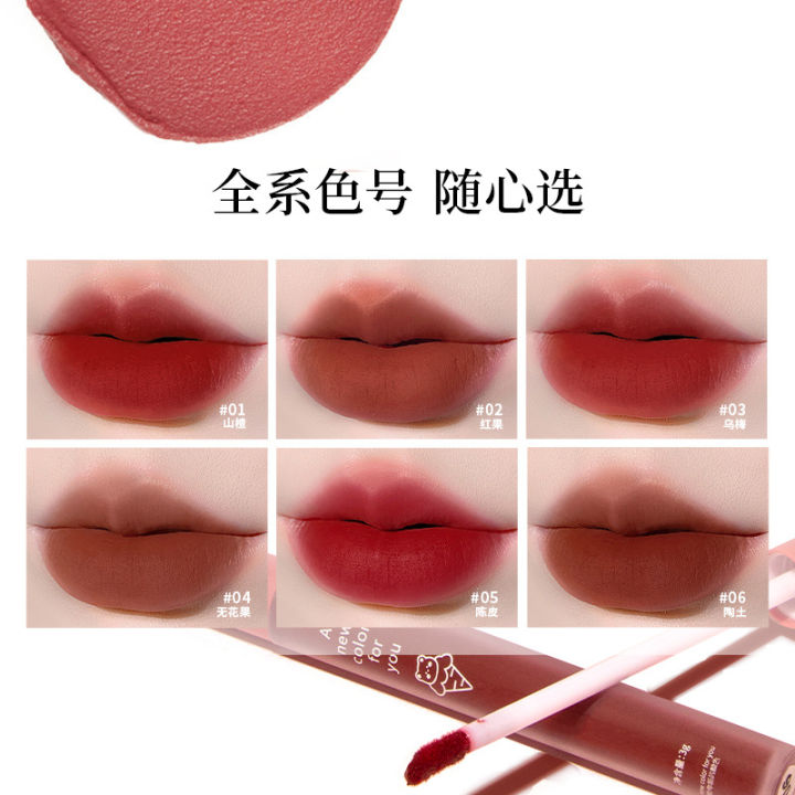New%20Lip%20Glaze%20Matte%20Matte%20Velvet%20Lipstick%20Natural%20Gentle%20Student%20Affordable%20Brand%20Cosmetics%20Makeup%20Wholesale%20-%20Image%204