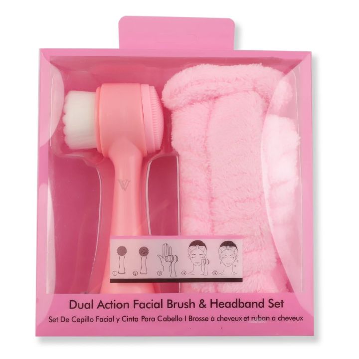 Dual Action Facial Brush And Headband Set