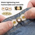 Adjustable Waist Buckle Tightener, Detachable Jeans Button Pins, Decorative Safety Pins Buttons for Clothes, Pants, Skirts, Loose Jeans Waist Buckle Kit. 