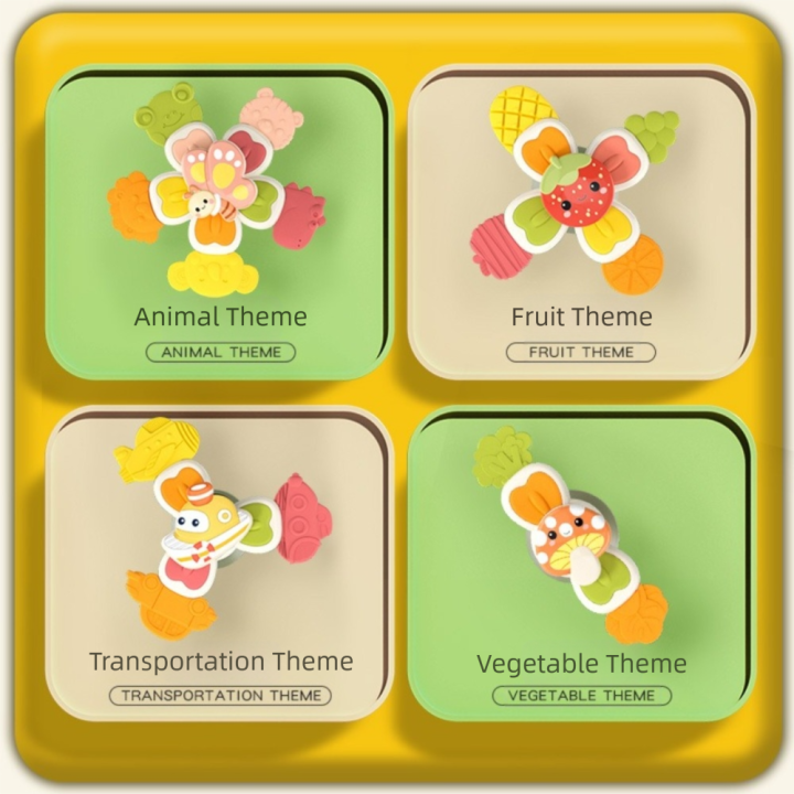 4Pcs%20High%20Quality%20Cute%20Cartoon%20Baby%20Spinning%20Toy%20Interesting%20Portable%20Finger%20Spinning%20Top%20with%20Suction%20Cup%20Bathing%20Toy%20Kid%20-%20Image%208