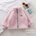 Children's cashmere coat plus velvet coat for boys and girls same autumn and winter New Baby. 