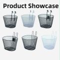 New Easy To Install Portable Hanging Basket Iron Free Installation Large Cart Basket Durable Adjustable Bike Rear Mesh Basket. 