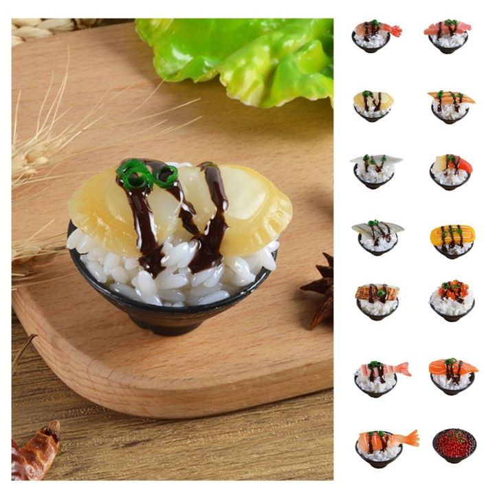 Miniature Japanese Food Eel Sushi Rice Food Model Rice Ball Pretend ...