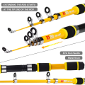 Telescopic Fishing Rod Reel Novice Sea Rod Set Orange. 