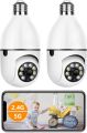 Light Bulb Camera, Light Socket Security Camera Two Way Audio Capability For Home. 