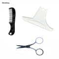 Wenefang 3Pcs Kit Men's Beard Shaper Tool Beard Shaping Styling Comb Template Luxury Clippers Beard Comb Scissors Beard Shaping Tool Set. 