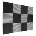 24 Pcs Acoustic Foam Board,Studio Wedge Tile,Acoustic Foam Soundproof Pyramid Studio Treatment Wall Panel 2.5X30X30cm. 