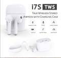 i7S TWS Twins Bluetooth Earphones with Charging Case. 