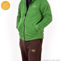 Creative Touch Fashion Grass Green/Black Double Side Reversible Polar Fleece Jacket For Men-MJK5008. 