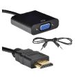 Active HDTV HDMI to VGA Adapter (Male to Female) Converter with Audio for PC, Monitor, Projector, HDTV, Xbox and more. 