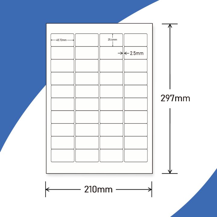 A4 Self Adhesive Labels | 10 x 4 | 40 Sticker Per Sheet | 100 Sheets Pack