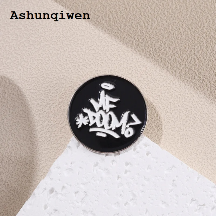 Ashunqiwen 【2025 Version】 Hip hop rock punk music rap Broochs Retro Men ...