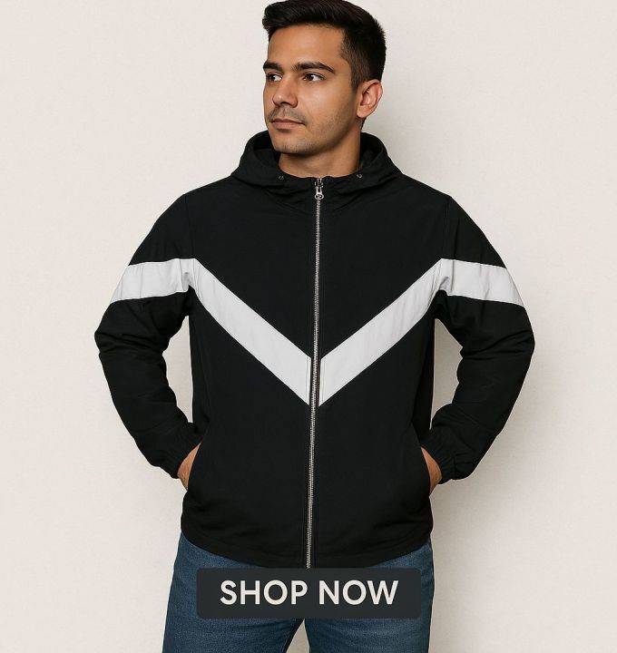 Unisex Summer Stretchable Wrinkle Grey Matching Single Layer Windcheater