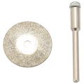 fasdaga 40 Pieces 22 mm Diamond Cutting Wheel Cut Off Discs Coated Rotary Tools with 8 Pack Mandrel Rotary Tool for Drill. 