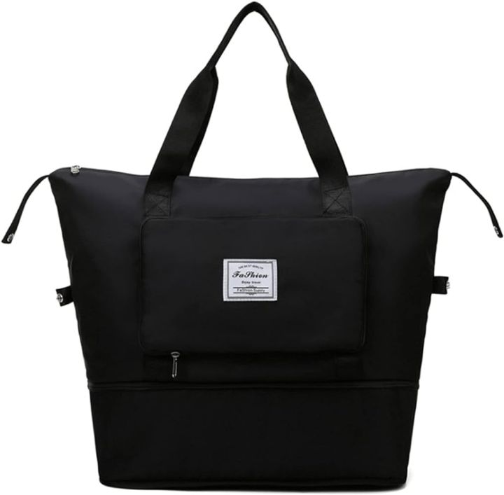 Women%20Travel%20Bag%20Waterproof%20Weekender%20Bags%20-Luggage%20Handbag-Black%20-%20Image%202