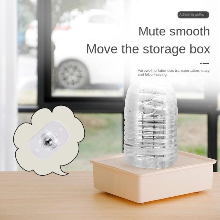 4pcs Durable Self Adhesive Universal Wheel Mute Ball 360° Rotating Furniture Casters Wheels Stablize Furniture Move Accessories