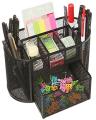 Bizzy Desk Organizer, Mesh Metal Steel Pen Stand/Holder stationery organizer- Black. 
