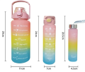 3In1 Water Bottle With Large Capacity For Hiking Home Use Sports  Gym Bottle ( 2000ml-900ml-280ml). 