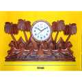 Lucky 7 Horse Wall Clock for Home Decor, Living Room, Hall and Office ( Brown ). 
