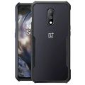 OnePlus 6 - Slim Bumper Clear Back with Shockproof Soft TPU Bumper Frame Cover - Black/ Blue. 