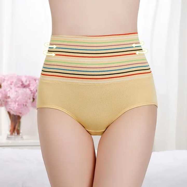 High%20Waist%20Body%20Shaper%20Briefs%20for%20Women%20%E2%80%93%20Cotton%20Striped%20Slimming%20Panties,%20Comfortable%20Underwear%20-%20Image%204