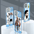 Jizetin for Vivo Y76 5G Back Cover Crystal Transparent Messi Star Soft Full Camera Cover Protection Phone Cases. 