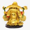 Golden Color Laughing Buddha Statue. 