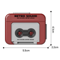 Mini Retro Recorder Keychain Can Record and Fun Music Box Pendant Personalized Couple Gift for Girlfriend Pink. 