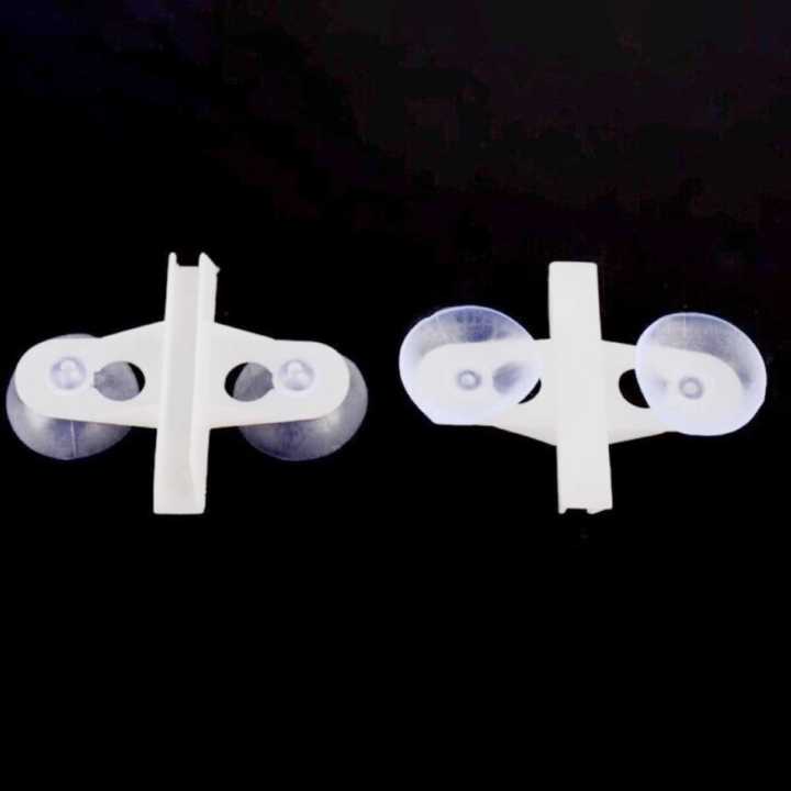 2 Piece White Fish Aquarium Glass Partition Suction Clip Sucker Clamp Kohinoor Aquarium