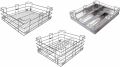 Stainless Steel Modular Kitchen Baskets 3Pcs With 3 Sets Of Drawer Slider. 