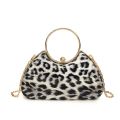 Trendy Versatile Leopard Print Handbag Hand-held Purse Waterproof Lady Retro Chain Bag Large Capacity Multi-function Female Phone Organizer Women. 