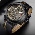 NAVIFORCE Nf9110 Luxury Chronograph Analog Watch For Men - Golden/Black - Men's Water Resistant Analog Watches |. 