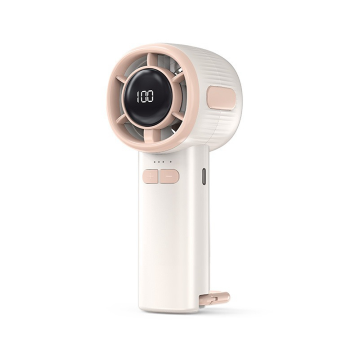Portable Turbo Fan 100 Gears Wind Speed Mini Hand Held Fans with Hiking Hook,Type-C Rechargeable Desk Stood Air Cooler A