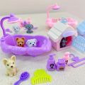 Doll Accessories Pet Basket Dog Scene Playing Family Toys Miniature Dog Doll Set Playing House Cartoon Dog Cage Toys Thanksgiving Gifts. 